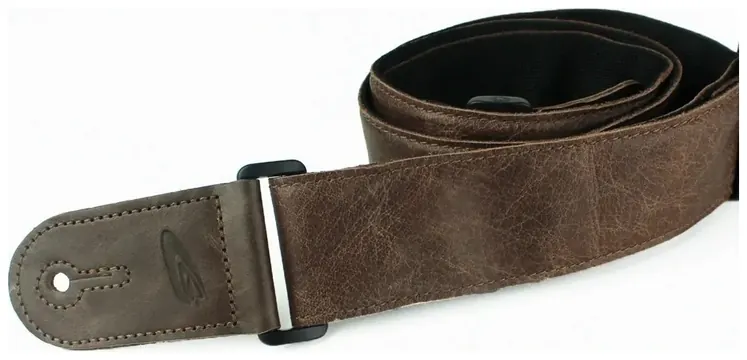 Levin 2" Adjustable Standard Leather Guitar Strap in Brown (LS-G-L-A-200-BROWN)