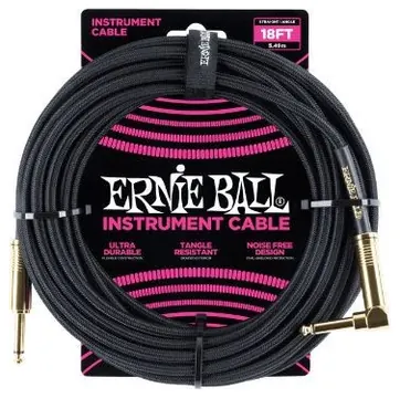 Ernie Ball Jack Droit/Coudé 5.5m Noir 6086
