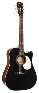 Cort MR500F CEDBKS Dreadnought Elektro-Akustik-Gitarre, black satin
