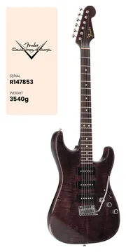 Fender Custom Shop 65 Stratocaster Relic Ebenholz Transparent