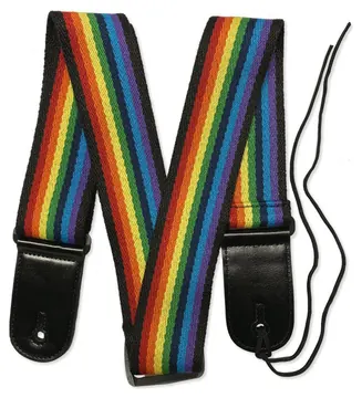 Koda Rock You 2" Woven Cotton Adjustable Guitar Strap - Rainbow