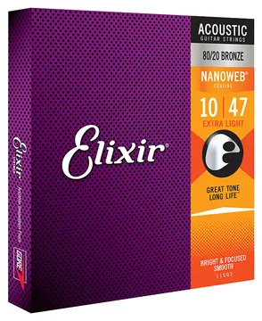 Elixir 11002 Akustik Bronze CL Nano 010-047