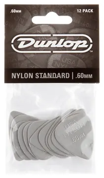 Dunlop 44P60 NYLON STANDARD PLAYER'S PACK DE 12 MEDIATORS 0,60mm