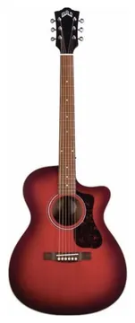 Guild OM240CE Satin Oxblood Burst Chitarra Acustica Elettrificata