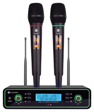 Kadosh Microfone Sem Fio Kadosh K422M UHF Mão Duplo