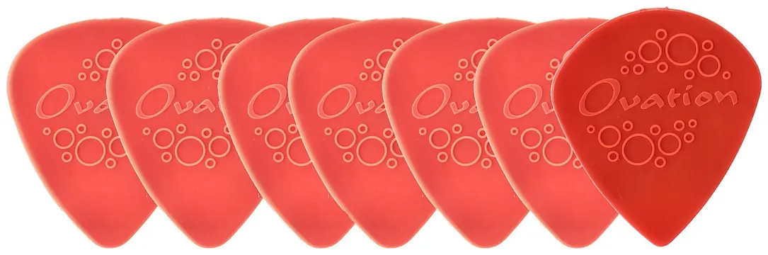 Ovation Diamond Picks Nylon Standard 351 0,60mm Plektren (6+1 Stück), coral red (524.290)