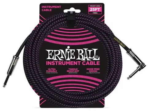 Ernie Ball 6068 Cavo Braided Black/Purple 7,62 m
