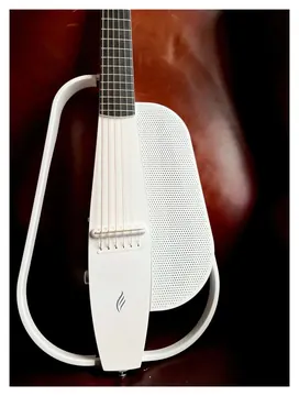 Enya NEXG2 White Guitar and Looper Pedal & Mic Package