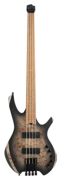 Cort Space 4 Headless Electric Bass Guitar, Star Dust Black