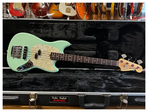 Fender American Performer Mustang Bass Satin Surf Green 2018