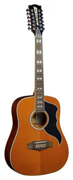 Eko Ranger XII EQ Vintage-Neuauflage Dreadnought Natural Top gebeizt
