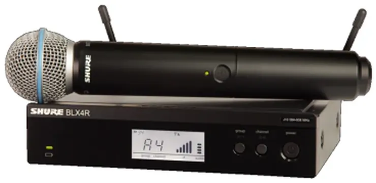 Shure Sistema Shure Sem Fio BLX24RBR Microfone de Mão Beta 58