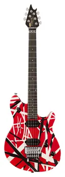 EVH Wolfgang Striped Special Ebo Rot-Schwarz-Weiß