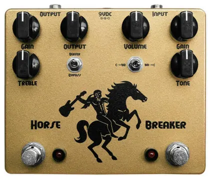 Ceriatone Horse Breaker Overdrive Pedal in Gold