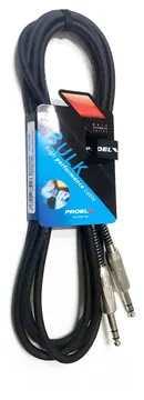 Proel BULK140LU1 Cavo audio con Jack Stereo 6.3mm a Jack Stereo 6.3mm, 1mt.