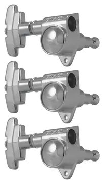 Grover 109C Super Rotomatics with 3-Step Button - Guitar Machine Heads, 3 + 3 - Chrome