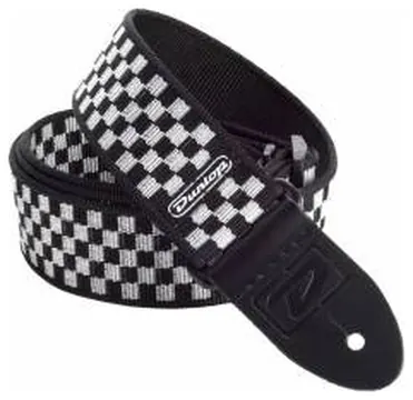 Dunlop COURROIE DUNLOP - ADU D38-31BK CHECKERBOARD noir & blanc