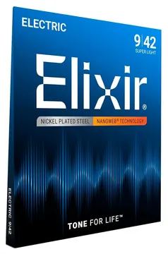 Elixir Encordoamento Guitarra Elixir Nanoweb 009 042 Super Light 12002