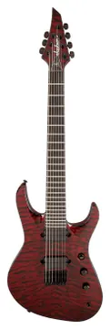 Jackson USA Signature Chris Broderick Soloist HT7 touche ebene Transparent Red