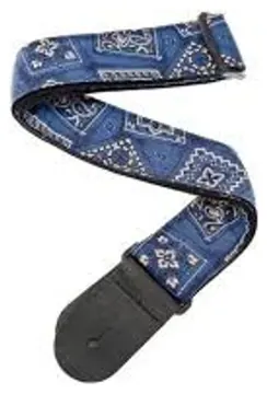D_Addario D'addario 50G03 "woven" Courroie Guitare Lisse - Bandana Blue