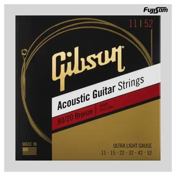 Gibson Encordoamento Gibson Para Violão Aço 011 Ultra Light Bronze| Fujisom