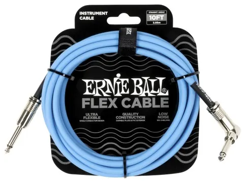Ernie Ball Jack/Jack Coudé 3m Bleu 6464