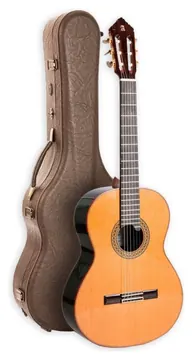 Guitarra Clássica Alhambra Profissional Premier Pro Madagascar Cedro Pau Santo Estojo