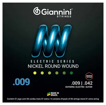 Giannini Encordoamento Giannini Geegsth 9 Nickel Round Wound