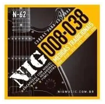 Nig Encordoamento para Guitarra Nig N62 008/038