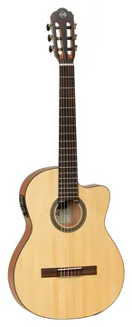Tanglewood EMDC1 Electro Acoustic Thinline Classical Cutaway Spruce Mahogany