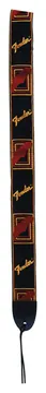 Fender 2" Monogrammed Strap Black/Yellow/Red
