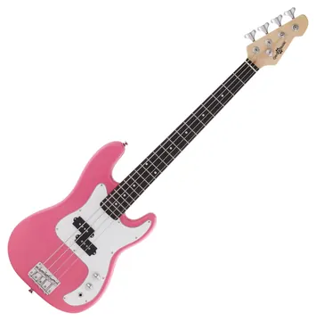 Gear4Music 3/4 LA Bass Guitar Pink