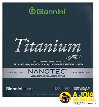 Giannini Encordoamento Giannini Titanium Nanotec Nylon Pesada