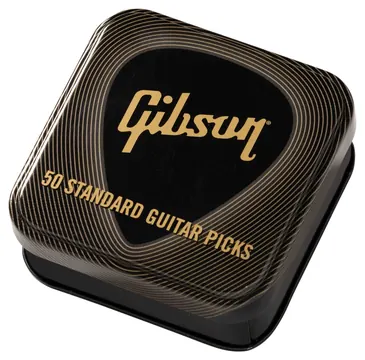Gibson Accessories APRGG50-74XH Standard Black Extra-Heavy Pick Tin/50