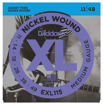 d'Addario EXL115 Muta di corde per chitarra elettrica Medium 011-049
