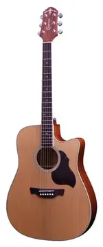 Crafter DE-7/N Aço Folk Cutaway com Equalizador S1 Natural