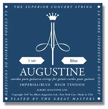 Augustine Imperial bleu tirant fort - jeu de 6 cordes