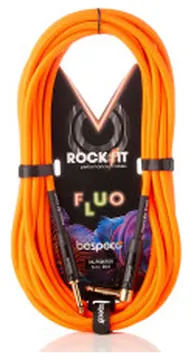 Bespeco RKJP450FOR Cavo fluo per strumento - jack Ø 6,3 mm - jack Ø 6,3 mm 90° 4,5 metri