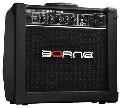 Borne Amplificador Cubo para Contrabaixo Borne Impact CB60 Preto
