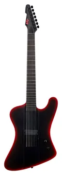 LTD PHX-7 Baritone Black Metal Red Burst Satin