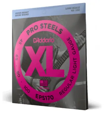 Daddario D'Addario EPS170 45-100 Regular Light, Long Scale, XL ProSteels Bass Strings