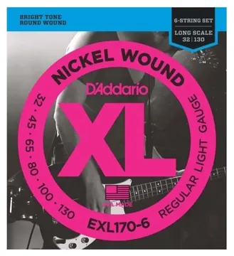 D'addario Encordoamento D'addario Baixo EXL170-6 0.45