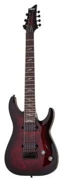 Schecter 2456 | Omen Elite-7 Black Cherry Burst