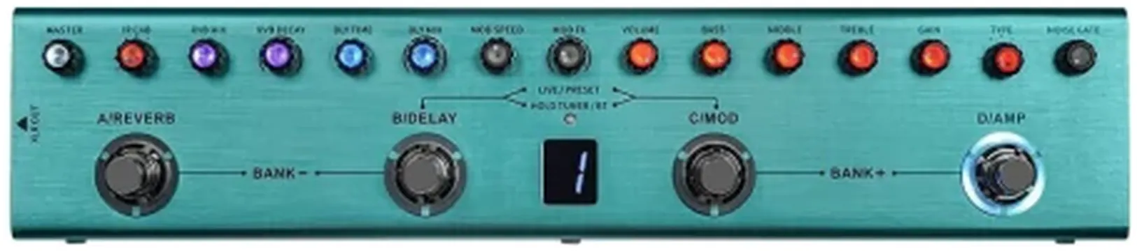 M-vave Pedaleira de Guitarra Multi-efeitos M-vave Tank G (3483)