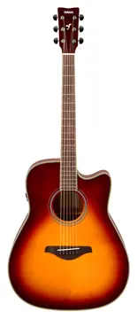 Yamaha FGC-TA TransAcoustic Folk com Cutaway - Cordas de Aço Brown Sunburst