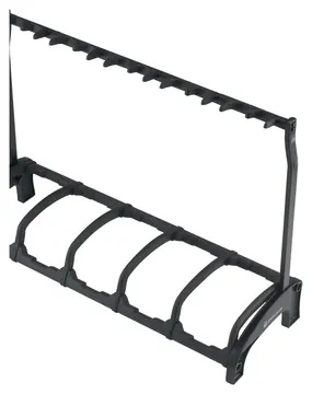 K&M 17515 Guardian 5-fach Gitarrenständer, Gitarrenstativ für 5 Gitarren, black