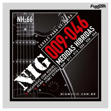 NIG Encordoamento Nig Para Guitarra 009 N-66 Hibrid Class | Fujisom