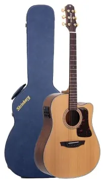 Strinberg Diamond Series Folk Elétrico Dd6sc Ns Natural Satin C/ Case (10046)