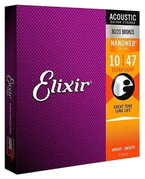 Elixir Encordoamento Elixir Violão Aço 0.10 80/20
