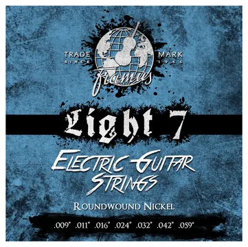 Framus Blue Label Electric Guitar String Set, Nickel-Plated Steel - 7-String Light, .009"-.059"